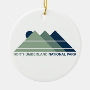 Northumberland National Park Mountain Sun Ceramic Ornament