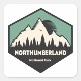 Northumberland National Park Square Sticker
