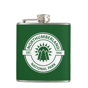 Northumberland National Park Sun Trees Hip Flask
