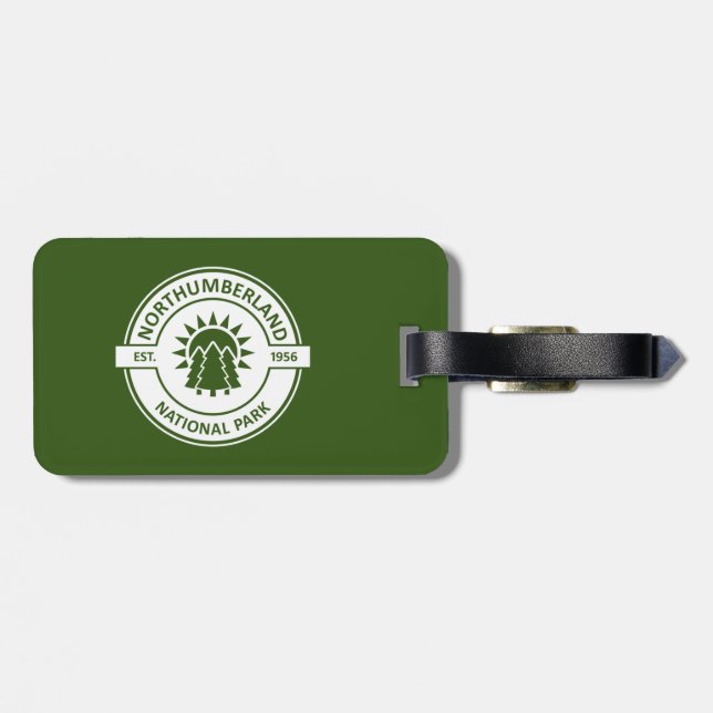Northumberland National Park Sun Trees Luggage Tag (Back Horizontal)