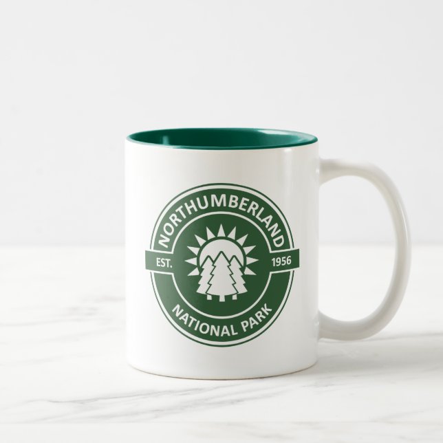 Northumberland National Park Sun Trees Two-Tone Coffee Mug (Right)