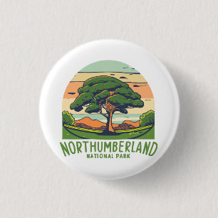 Northumberland National Park Sycamore Gap Tree Eng 3 Cm Round Badge