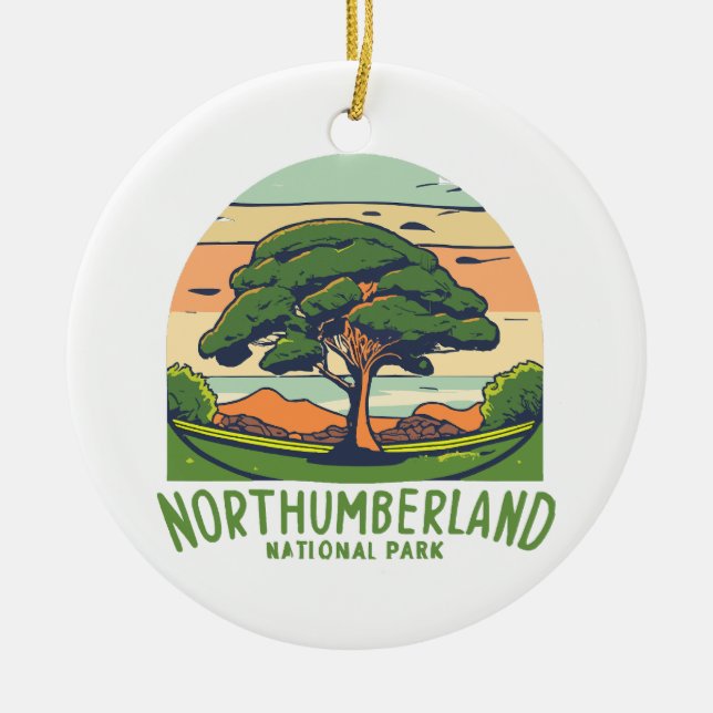 Northumberland National Park Sycamore Gap Tree Eng Ceramic Ornament (Front)