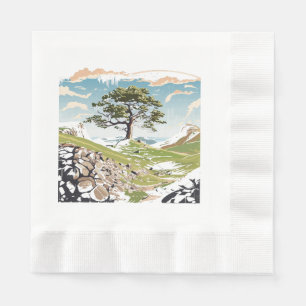 Northumberland National Park Sycamore Gap Tree Napkin