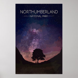 Northumberland National Park Travel Poster
