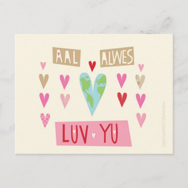 Northumbrian LOVE post card (Front)