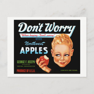 Northwest Apples Vintage Label Restored Postcard