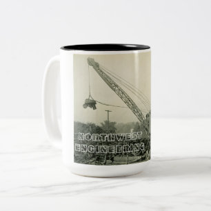 Northwest Crane and Shovel OPERATING ENGINEER Two-Tone Coffee Mug