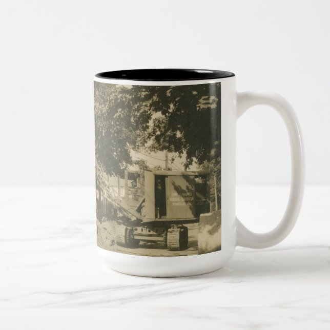 Northwest Crane and Shovel OPERATING ENGINEER Two-Tone Coffee Mug (Right)