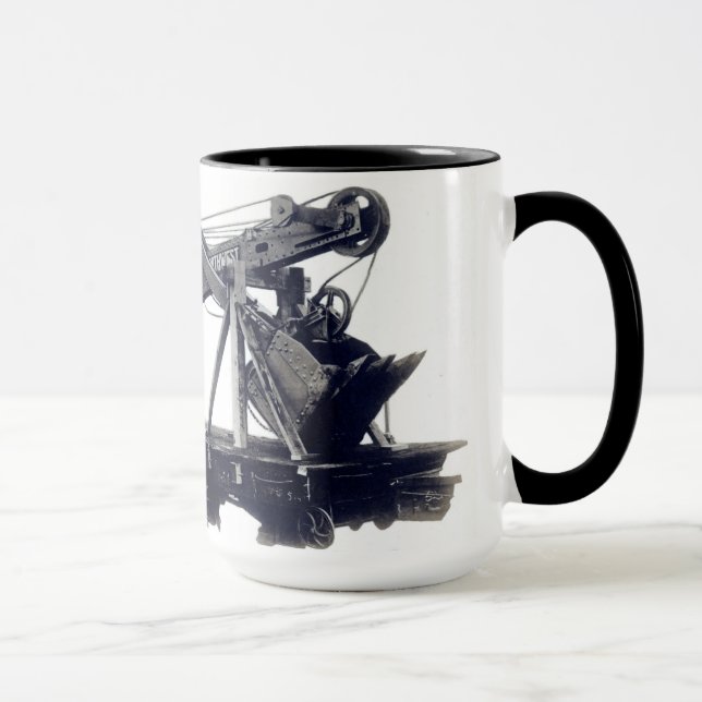 Northwest Crane Construction Shovel on Train Car Mug (Right)