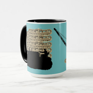 Northwest Crane OPERATING ENGINEER art Bulldozer Mug
