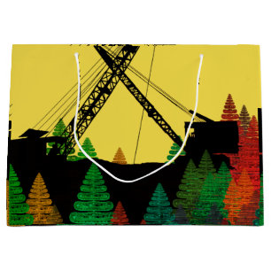 Northwest Crane operator  OPERATING ENGINEER art Large Gift Bag