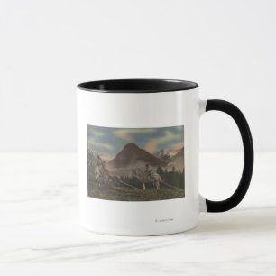 Northwest Indians on Horseback Hunting Mug