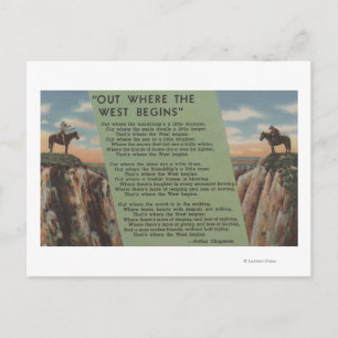 Northwest Indians "Out Where the West Begins" Postcard