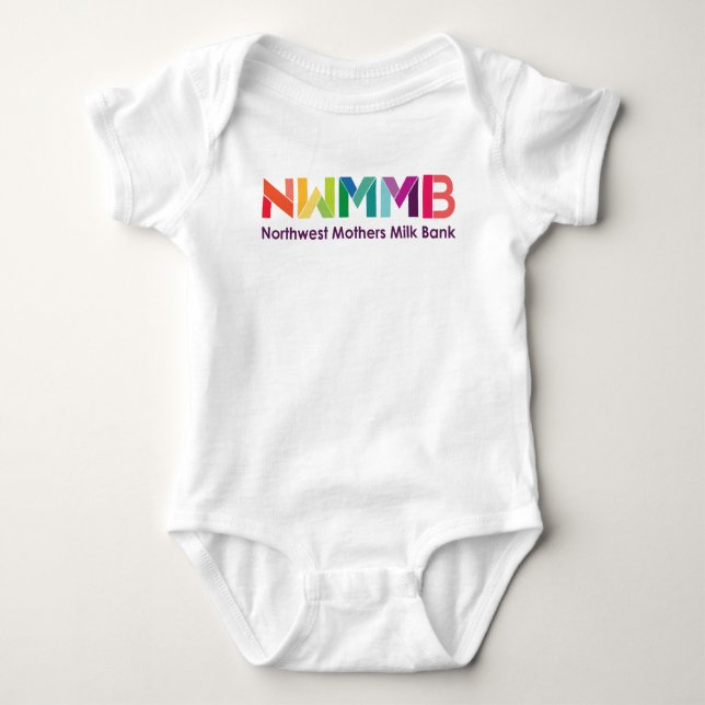 Northwest Mothers Milk Bank Colourful Logo Baby Bodysuit (Front)