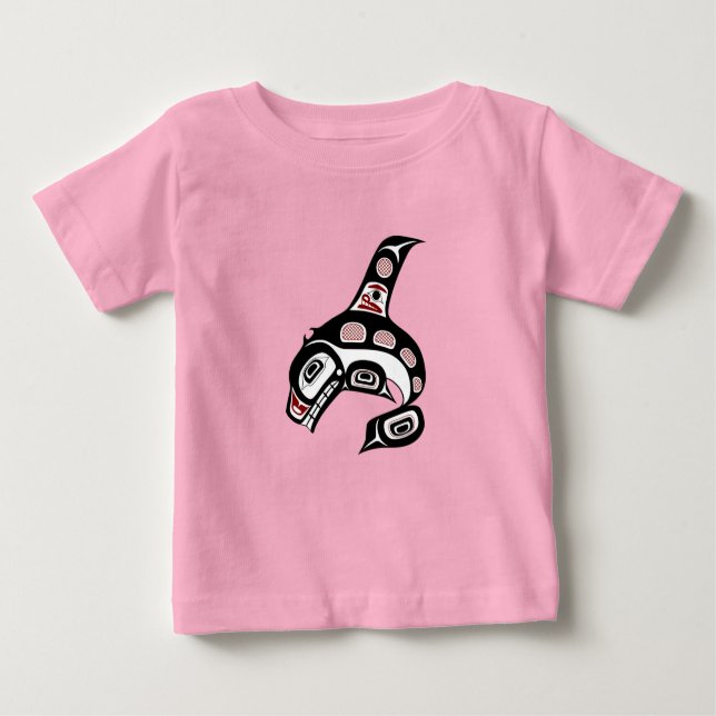 Northwest Pacific coast Haida art Killer whale Baby T-Shirt (Front)