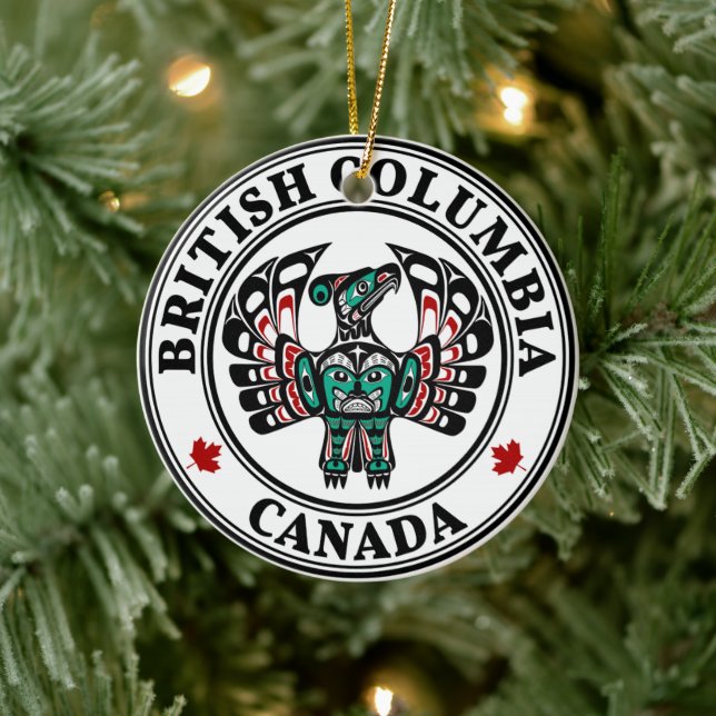 Northwest Pacific coast Haida art Thunderbird Ceramic Ornament (Tree)