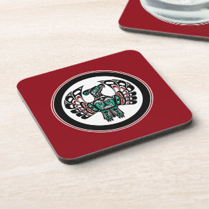 Northwest Pacific coast Haida art Thunderbird Coaster
