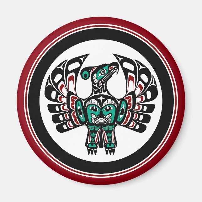 Northwest Pacific coast Haida art Thunderbird Magnet (Front)