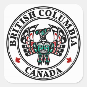 Northwest Pacific coast Haida art Thunderbird Square Sticker
