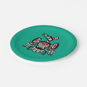 Northwest Pacific Coast Haida Kaigani Thunderbird Paper Plate