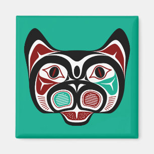 Northwest Pacific coast Haida Kitty Magnet