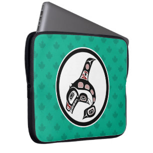 Northwest Pacific Coast Haida Orca Killer Whale Laptop Sleeve