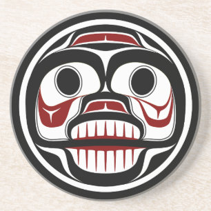 Northwest Pacific coast Haida Weeping skull Coaster
