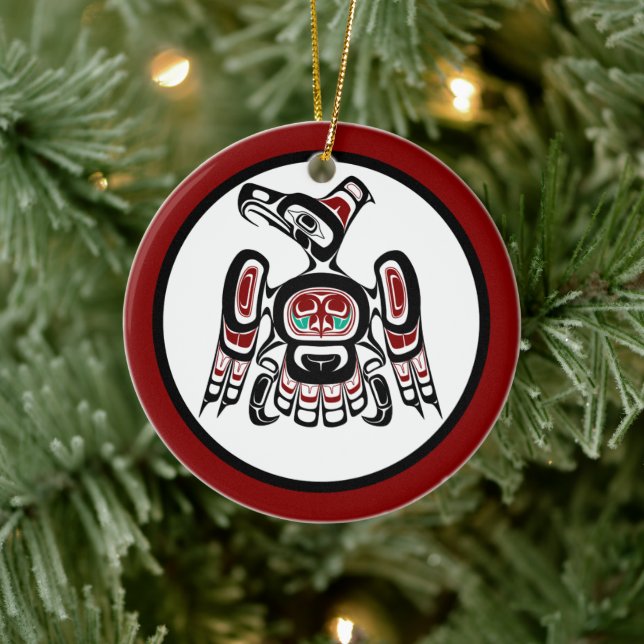 Northwest Pacific coast Kaigani Thunderbird Ceramic Tree Decoration (Tree)