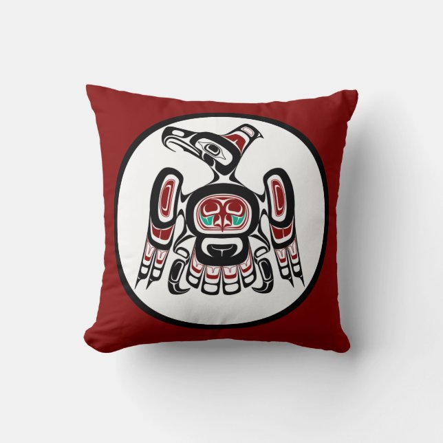 Northwest Pacific coast Kaigani Thunderbird Cushion (Front)
