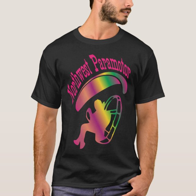 Northwest Paramotor Pink Rainbow T-Shirt (Front)
