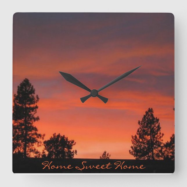 Northwest Sunset Wall Clock (Front)