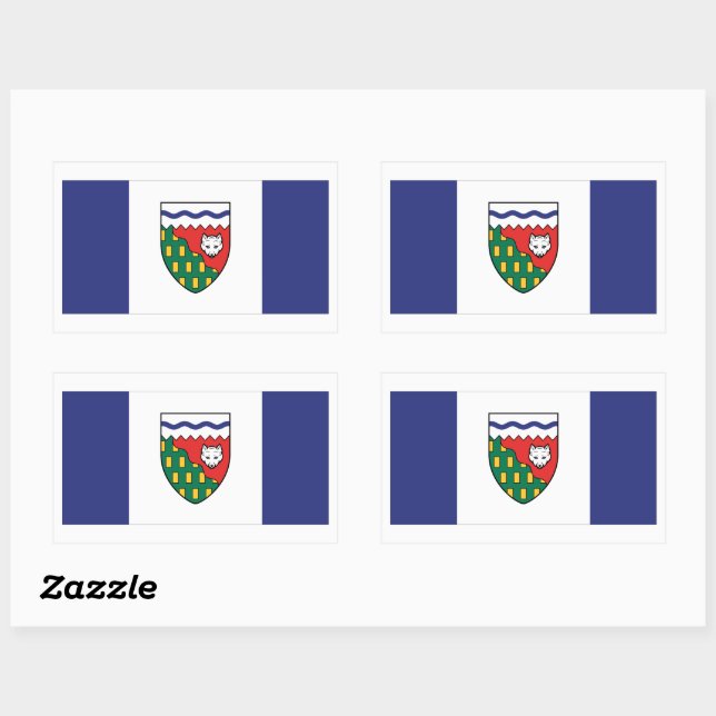 Northwest Territories Flags Graphic Rectangular Sticker (Sheet)