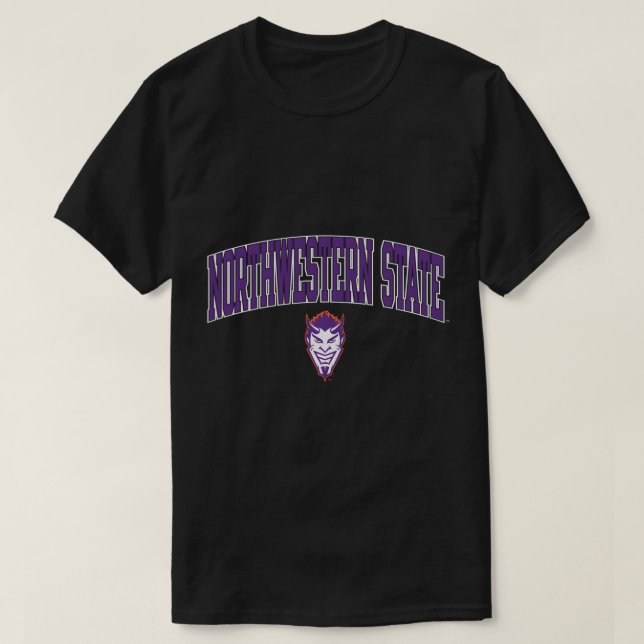 Northwestern State Demons Arch Over Officially Lic T-Shirt (Design Front)