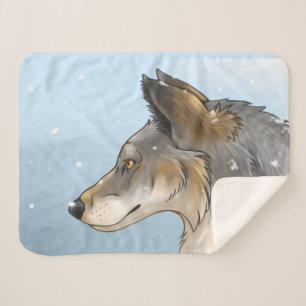 Northwestern Wolf Sherpa Blanket