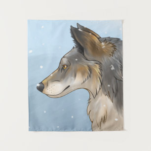 Northwestern Wolf Tapestry