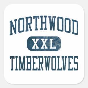 Northwood Timberwolves Athletics Square Sticker