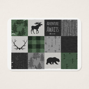 Northwoods Adventure Patchwork - grey and green