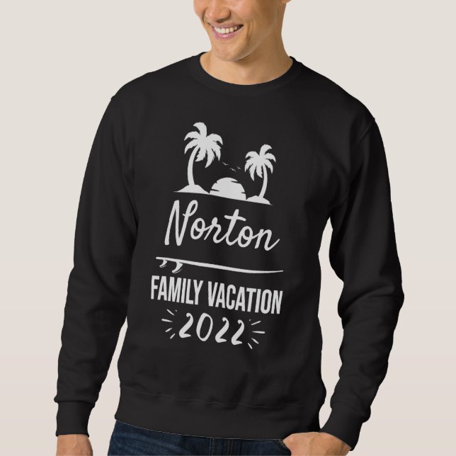 Norton Family Vacation Tropical Group Trip Beach Sweatshirt (Front)