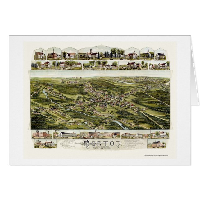 Norton, MA Panoramic Map - 1891 (Front Horizontal)