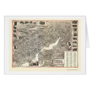 Norwalk, CT Panoramic Map - 1899