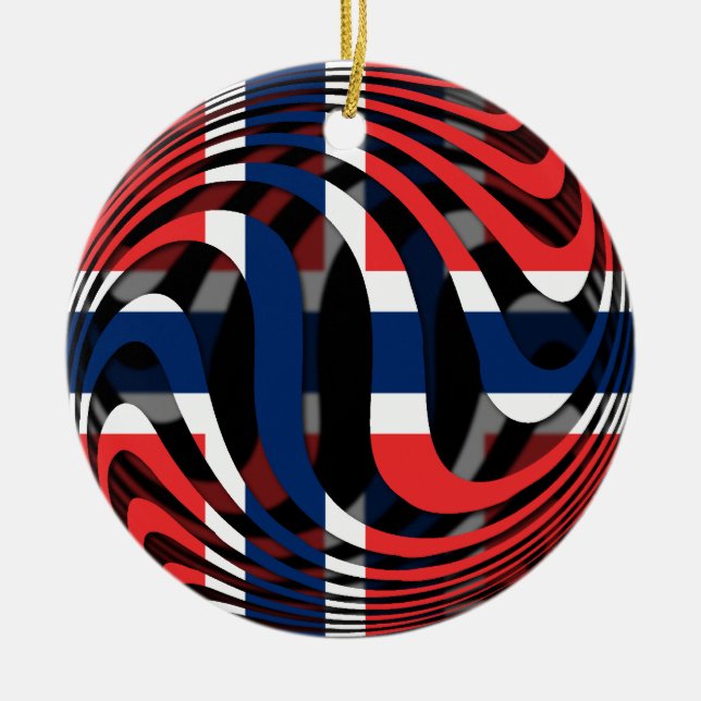 Norway #1 ceramic ornament (Front)