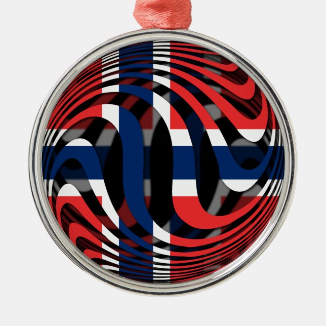 Norway #1 metal tree decoration (Front)