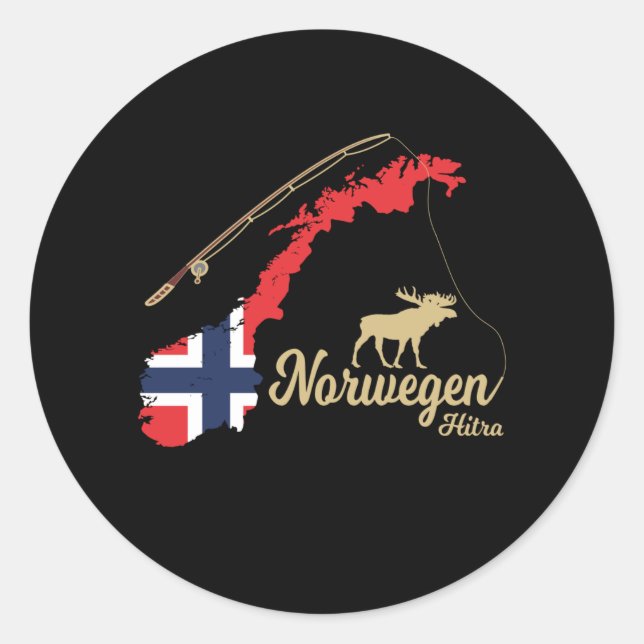 Norway 2022 Hitra Fishing Scandinavia Classic Round Sticker (Front)
