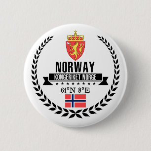 Norway 6 Cm Round Badge
