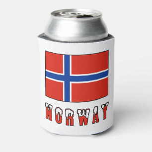 Norway and Norwegian Flag Can Cooler