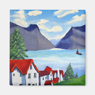 Norway Art  Magnet