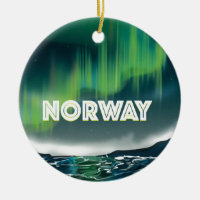 Norway Aurora Northern Lights Travel Poster