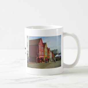 Norway, Bergen,painted houses on the waterfront Coffee Mug