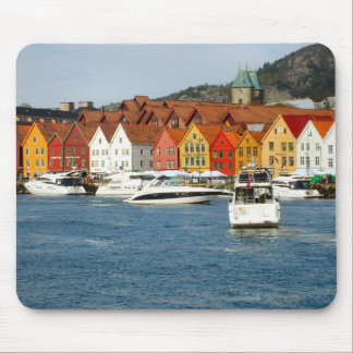 Norway, Bergen,Waterfront with marina Mouse Pad